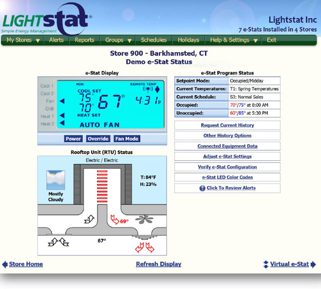 EMS Status Screen Shot